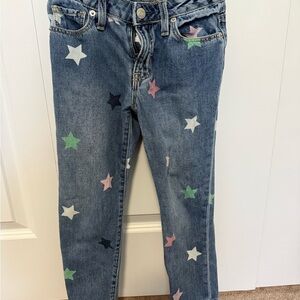 GAP girls Star Patterned Blue Jeans